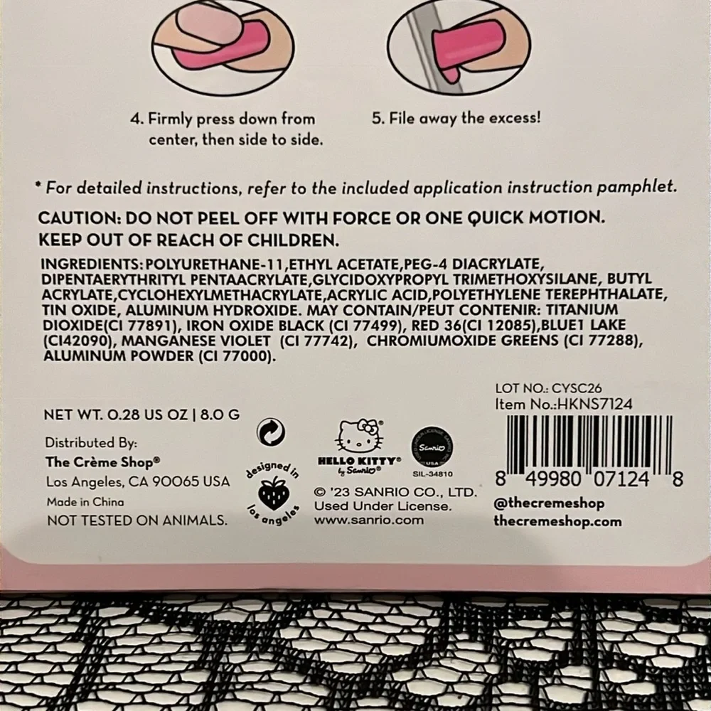 Hello Kitty X The Creme Shop Gel Nail Strip Kit - Picture 8 of 8